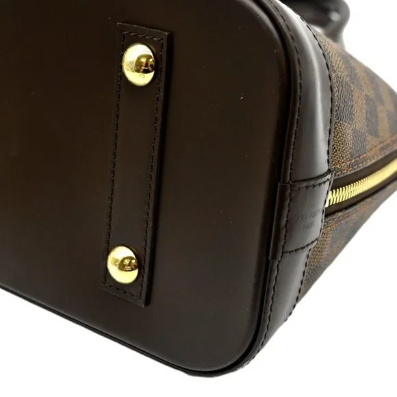 LOUIS VUITTON  Alma PM Damier Ebene Satchel Bag Brown - Picture 8 of 14